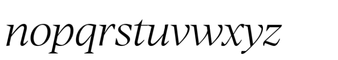 Manier Light Italic Font LOWERCASE
