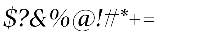 Manier Regular Italic Font OTHER CHARS