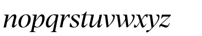Manier Regular Italic Font LOWERCASE