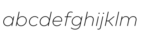 Manifestor Ultra Light Italic Font LOWERCASE