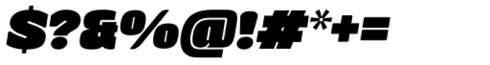 Manometer Sans Oblique Font OTHER CHARS