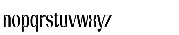 Mansel Light Condensed Font LOWERCASE