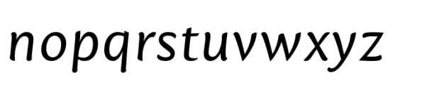 Mantika Sans Paneuropean Italic Font LOWERCASE