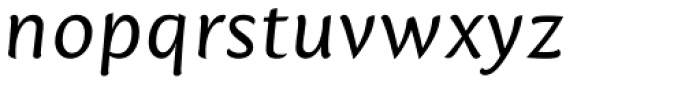 Mantika Sans Paneuropean W1G Italic Font LOWERCASE