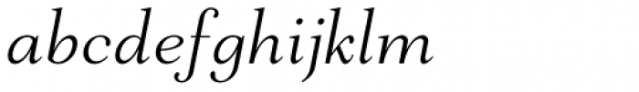 Mantonico Light Italic Font LOWERCASE