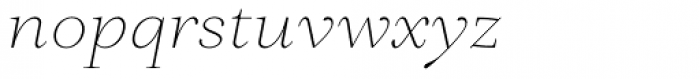 Mantonico Thin Italic Font LOWERCASE