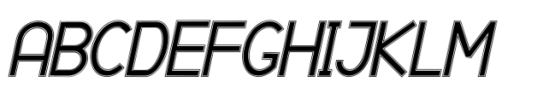 Mantul Pro Italic Border Font UPPERCASE