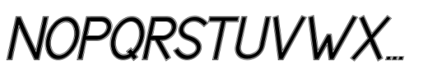 Mantul Pro Italic Border Font UPPERCASE