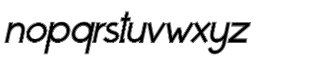 Mantul Pro Italic Border Font LOWERCASE