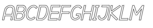Mantul Pro Italic Outline Font UPPERCASE