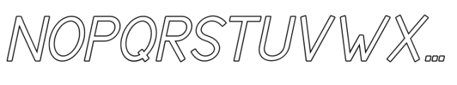Mantul Pro Italic Outline Font UPPERCASE