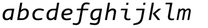 Manual Mono Italic Font LOWERCASE