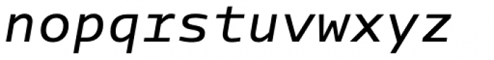 Manual Mono TF Italic Font LOWERCASE