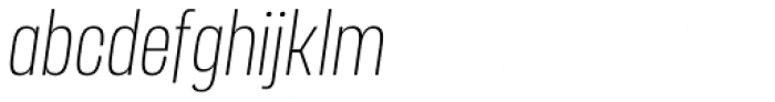 Manual Thin Compressed Italic Font LOWERCASE