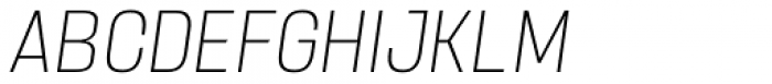 Manual Thin Condensed Italic Font UPPERCASE