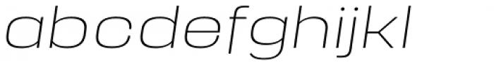 Manual Thin Expanded Italic Font LOWERCASE
