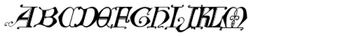 Manuscript XIVCentury Italic Font UPPERCASE