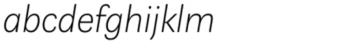 Marat Sans Thin Italic Font LOWERCASE