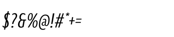 Marble Std Display Condensed Regular Italic Font OTHER CHARS