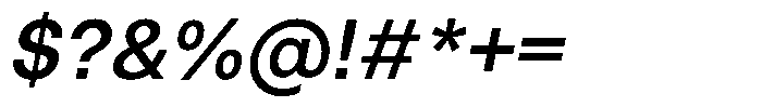 Marblis Bold Italic Font OTHER CHARS