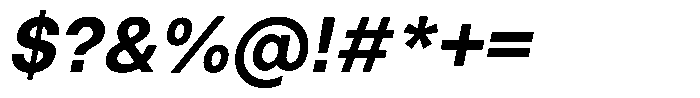 Marblis Extrabold Italic Font OTHER CHARS