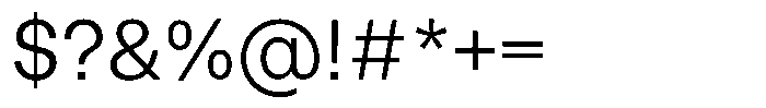 Marblis Regular Font OTHER CHARS