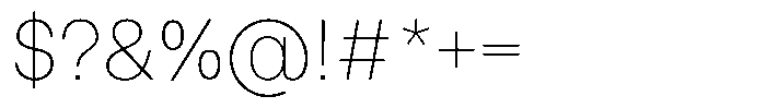 Marblis Thin Font OTHER CHARS