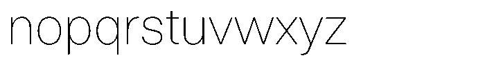 Marblis Thin Font LOWERCASE