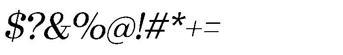 Marchise Italic Font OTHER CHARS