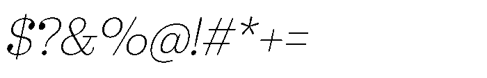Marchise Thin Italic Font OTHER CHARS