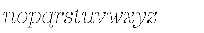 Marchise Thin Italic Font LOWERCASE