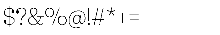 Marchise Thin Font OTHER CHARS