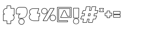 Marcio Outline Font OTHER CHARS