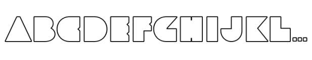 Marcio Outline Font UPPERCASE