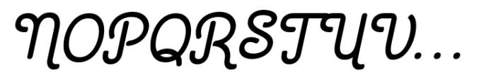 Marically Rounded Slant Font UPPERCASE
