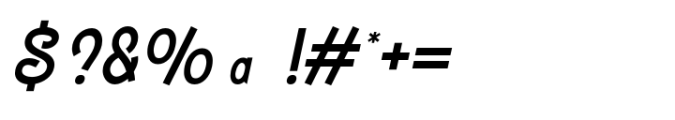 Marically Slant Font OTHER CHARS