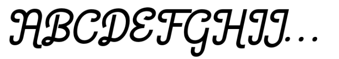 Marically Slant Font UPPERCASE