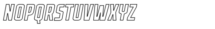 Marked Italic Outline Font UPPERCASE