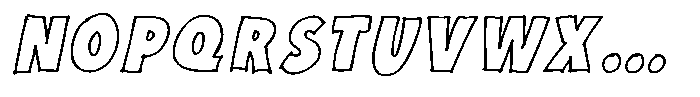 Marker Block Bold Italic Font UPPERCASE