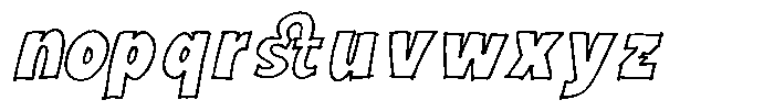 Marker Block Bold Italic Font LOWERCASE