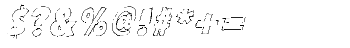 Marker Block Italic Font OTHER CHARS
