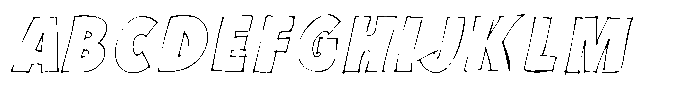Marker Block Italic Font UPPERCASE