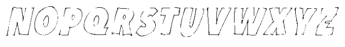 Marker Block Italic Font UPPERCASE