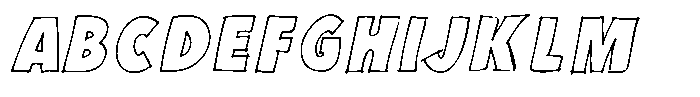 Marker Block Medium Italic Font UPPERCASE