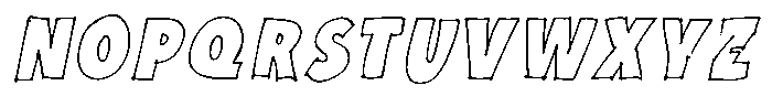 Marker Block Medium Italic Font UPPERCASE