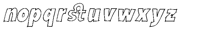 Marker Block Medium Italic Font LOWERCASE