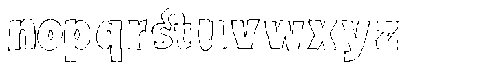 Marker Block Regular Font LOWERCASE