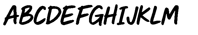 Marker Style Font UPPERCASE