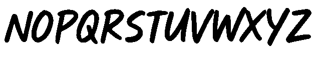 Marker Style Font UPPERCASE