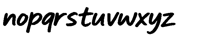 Marker Style Font LOWERCASE